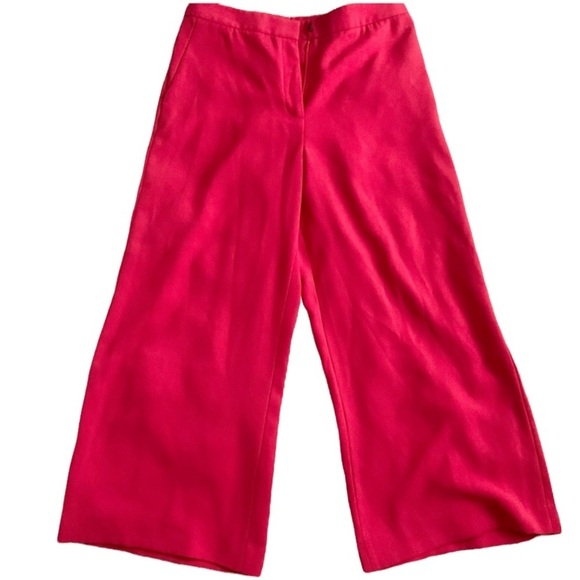 Halogen | Orange Red Pant Culottes 4 Wide Leg - Picture 1 of 8